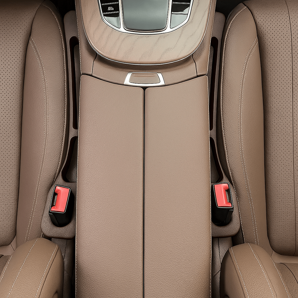 2 Stück Autositz-Lückenfüller Organizer – Wasserdichter Sitzlückenstopfen mit 2 Fächern, praktischer Aufbewahrungsstreifen für den Innenraum