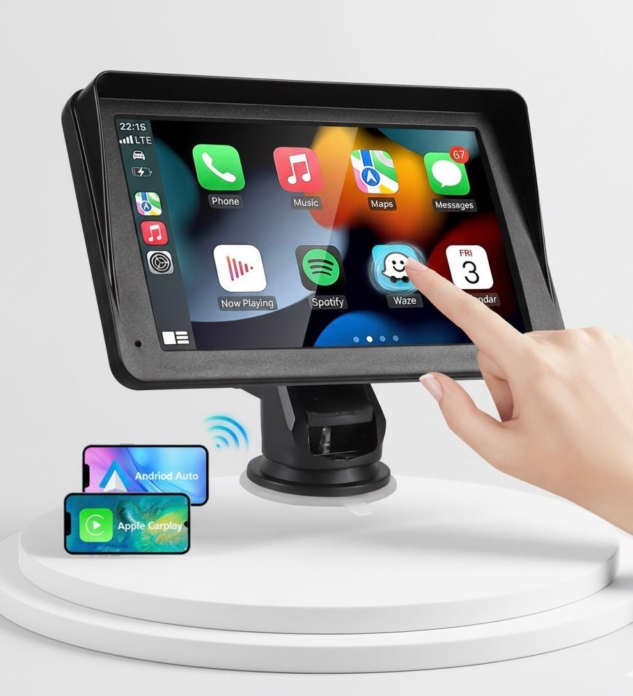 Kabelloses 7-Zoll Car Stereo mit CarPlay, Bluetooth 5.0 und Navigation