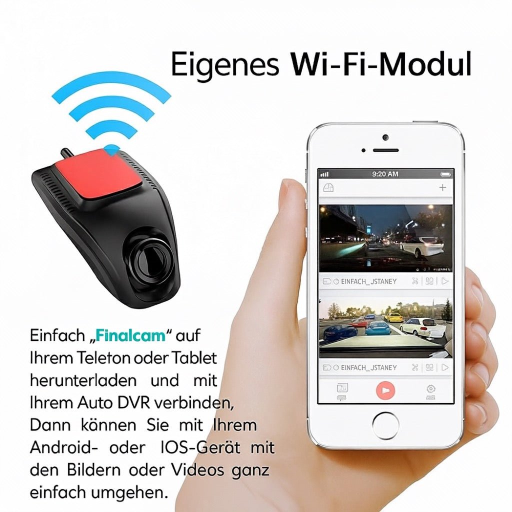 DriveView Mini – Full-HD Dashcam mit WLAN